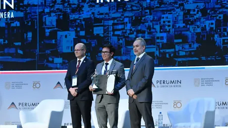 Yoshiro Travezaño de Quellaveco es el ganador del Premio Nacional de Minería
