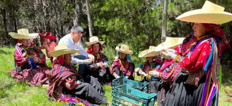 Micorrefugio en PERUMIN Inspira: Mujeres andinas usan biotecnología forestal para restaurar suelos degradados